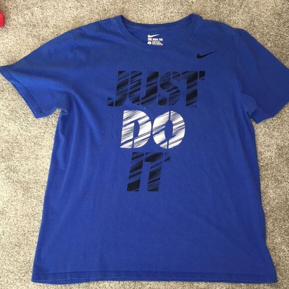 Duke Royal Blue Devils basketball just do it collector Nike athletic fit t shirt - Picture 1 of 3